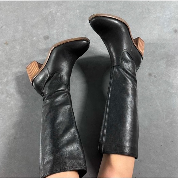 Vintage America Black Heeled Boots - Picture 3 of 3